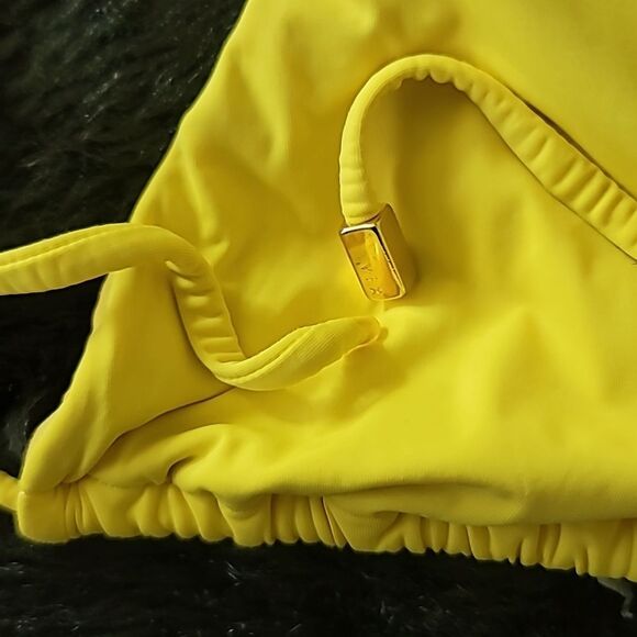 Vix  Paula Hermany Bright Yellow Halter Bikini Top - Picture 2 of 4
